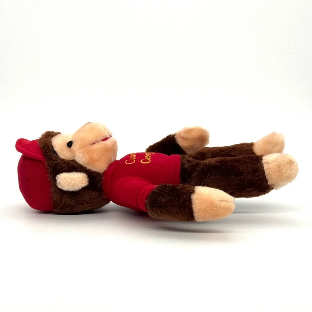 Vintage Knickerbocker Curious George Plush Red Shirt Hat Stuffed Animal
